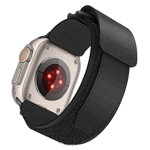Forcell Apple Watch (38/40/41mm) Armbånd Nylon - Sort Black