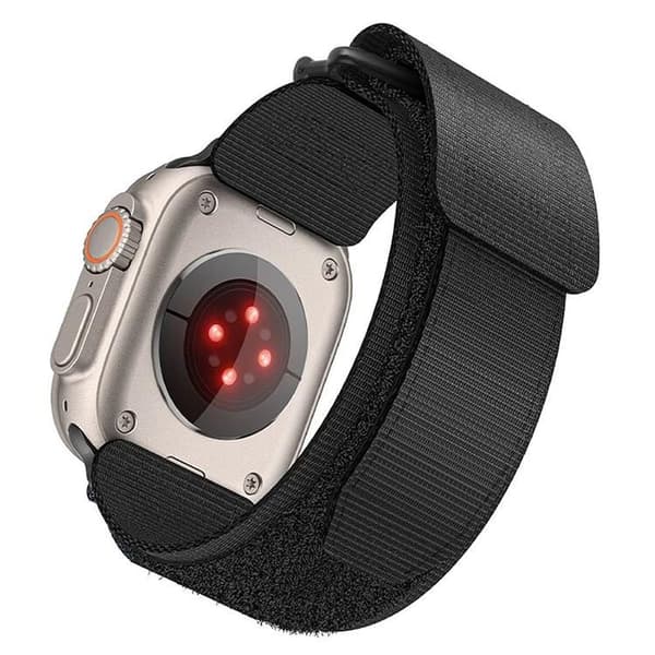 Forcell Apple Watch (38/40/41mm) Armband Nylon - Svart Svart