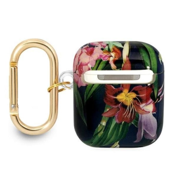 Guess AirPods Skal Flower Strap Collection - Sininen