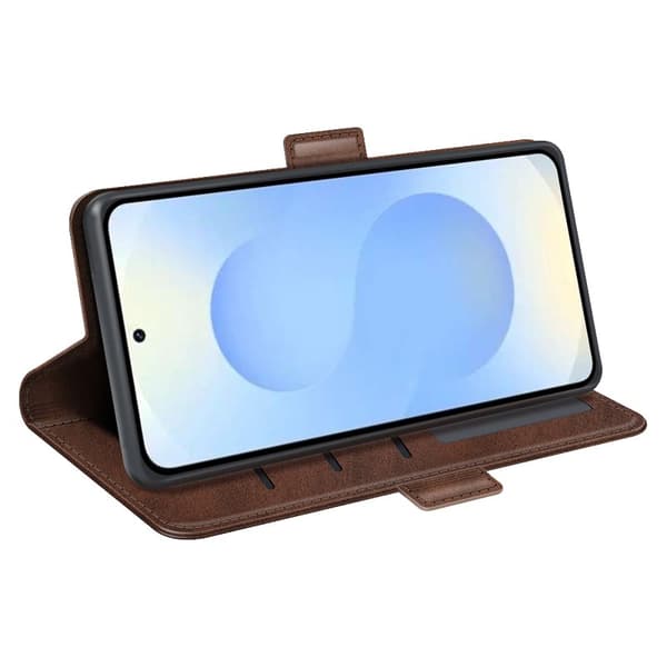 Plånboksfodral för Samsung Galaxy S26 Plus Konstläder - Brun
