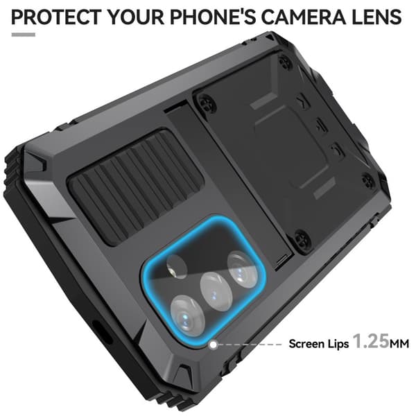 R-JUST Mobilskal till Galaxy S24 Kickstand Shockproof Svart