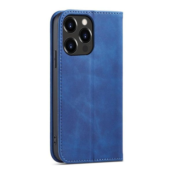iPhone 12 Pro Max -lompakkokotelo Magneetti Fancy - sininen