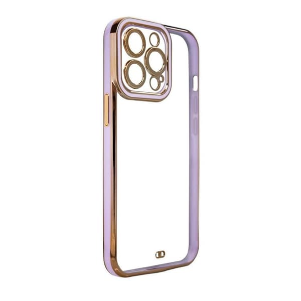 Galaxy A12 -kuori Gold Frame - Violetti Lila