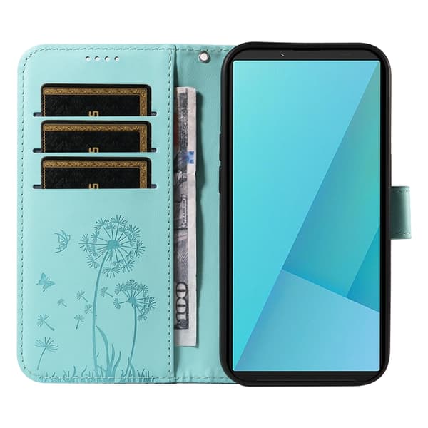 Sony Xperia 10 VII Plånboksfodral Strap Dandelion Konstläder - Grön Grön