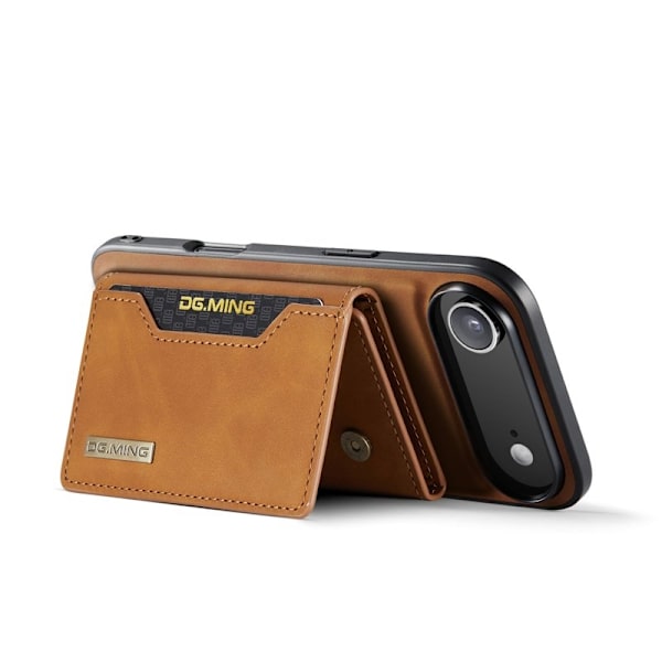 DG.MING iPhone Air Konstläder Plånboksfodral PU + PC + TPU - Brun
