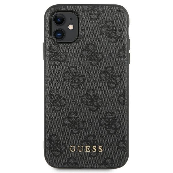 Guess Mobilskal till iPhone 11 4G Metal Gold Logo - Grå