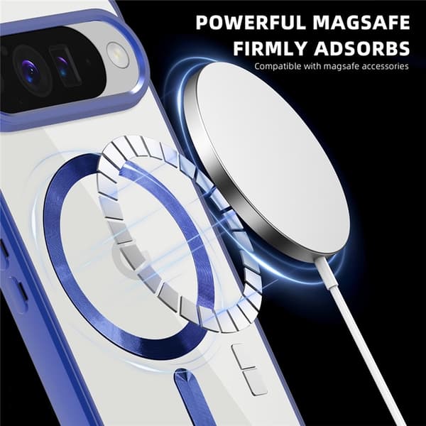 Mobilskal till Google Pixel 10/10 Pro MagSafe med Korthållare - Blå Blå