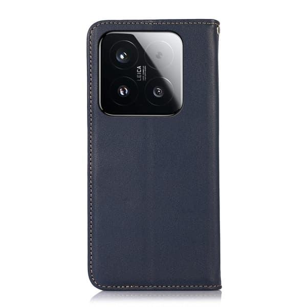 KHAZNEH Xiaomi 15T Plånboksfodral Äkta läder - Blå