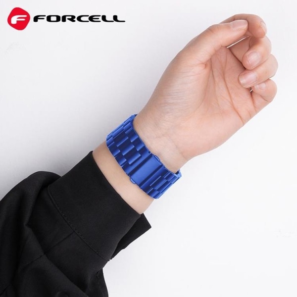 Forcell Apple Watch (42/44/45/49mm) Armband F-Design - Blå