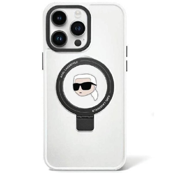 KARL LAGERFELD iPhone 15 Mobilcover MagSafe Ring Stand Karl Head