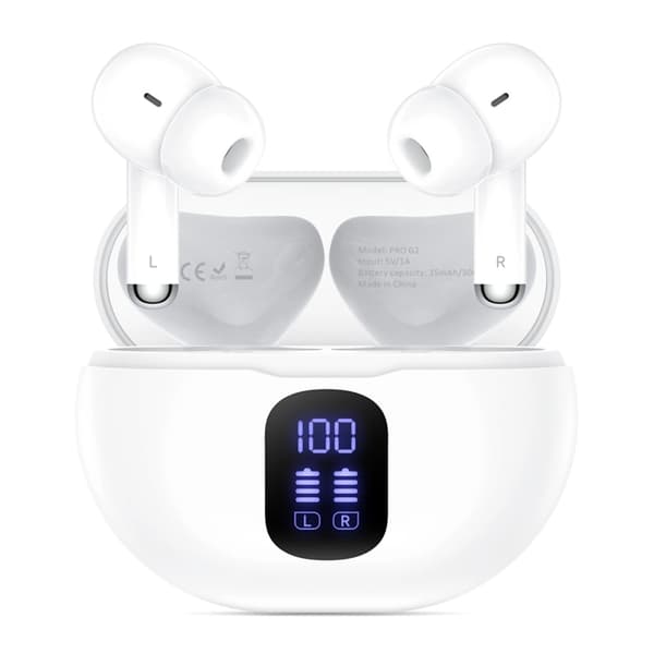 Tech-Protect Trådlös Hörlurar In-Ear Ultraboost Pro G2 - Vit Lila