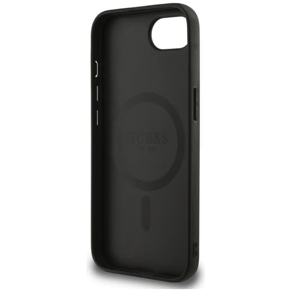 Guess Mobilskal till iPhone 16e MagSafe Peony Script Logo - Svart Svart