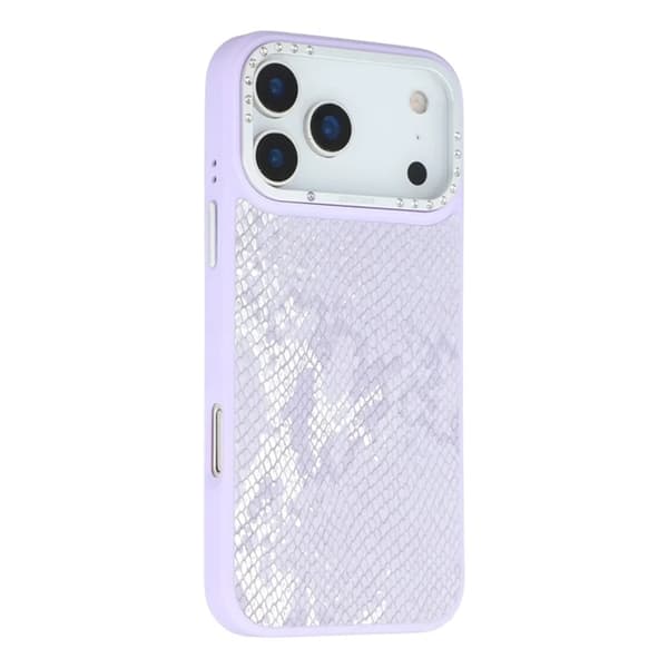 JAUCASE Mobilskal till iPhone 17 Pro Max Magsafe Snake Texture - Lila Lila
