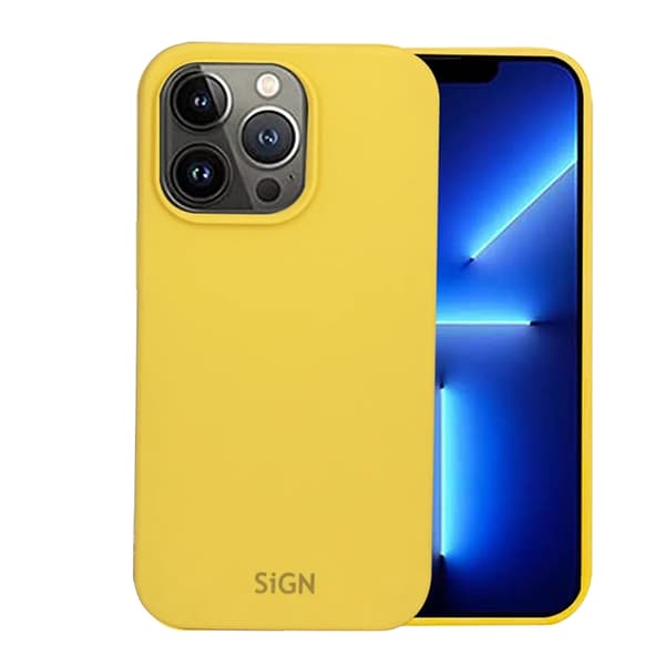 SiGN Mobilskal till iPhone 15 Pro Max Liquid Silikon - Gul