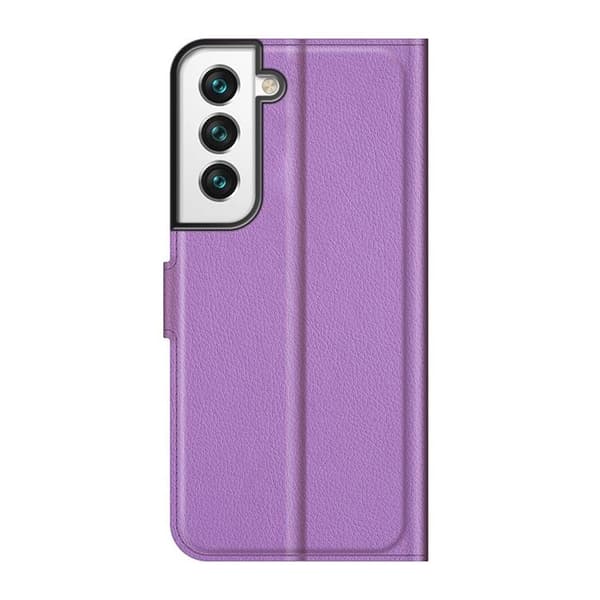 Litchi Magnetisk Etui Galaxy S22 Plus 5G - Lilla Lila