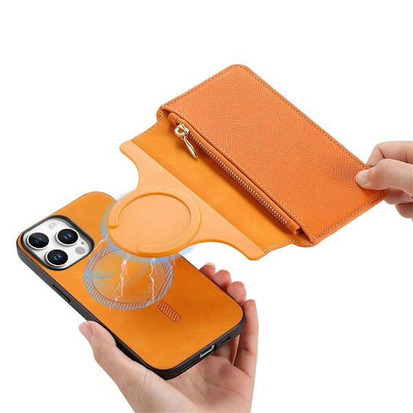 CASENEO iPhone 16 Pro Max Plånboksfodral Konstläder - Gul