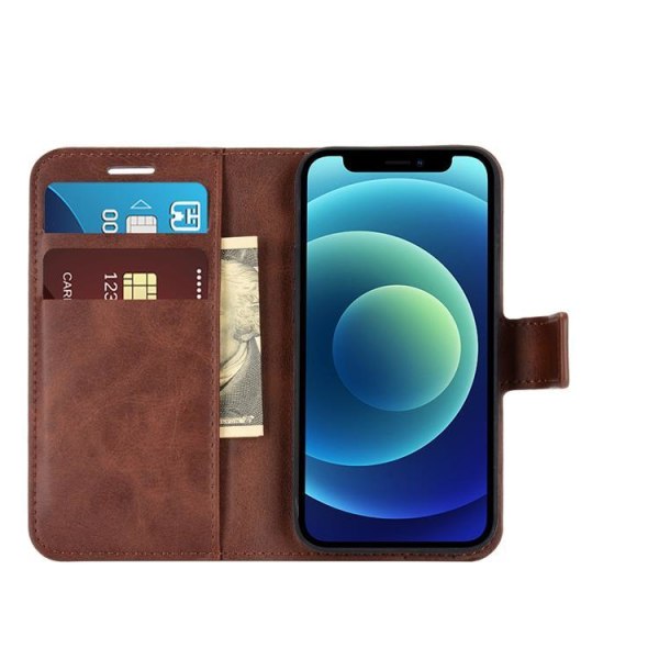 BooM RFID-suojattu lompakkokotelo iPhone 12 Mini - ruskea