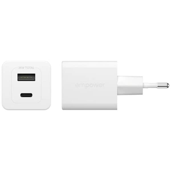 Empower by PanzerGlass Snabbladdare 35W 1xUSB-C 1xUSB-A - Silver Silver