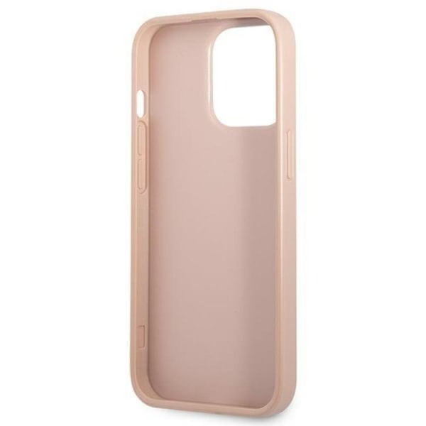 Guess iPhone 13 Pro Max Skal Saffiano Triangle Logo Korthållare - Rosa