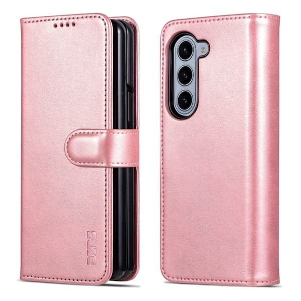 AZNS Samsung Galaxy Z Fold6 Plånboksfodral Konstläder - Roséguld