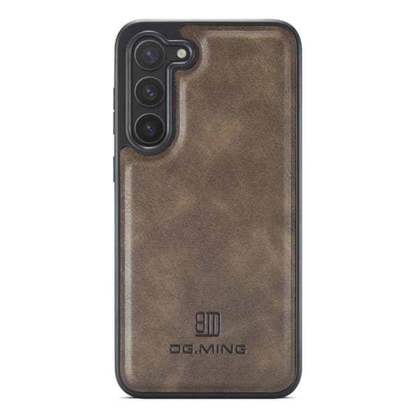 DG.MING Mobilskal till Samsung Galaxy S23 Läderbelagd PC+TPU - Brun