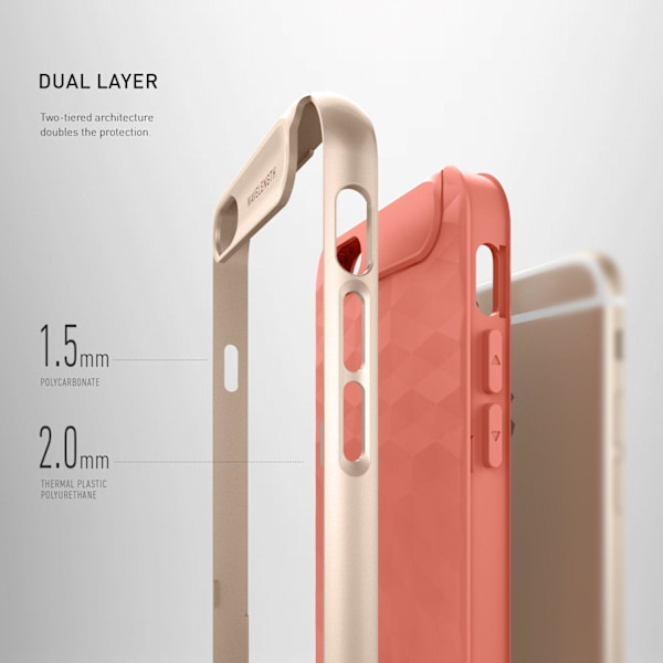 Caseology Parallax Series BaksideSkal till Apple iPhone 6 (S) - Rosa Rosa