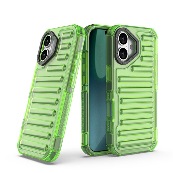 Mobilskal till iPhone 17 Stripe Design Detachable - Grön Grön