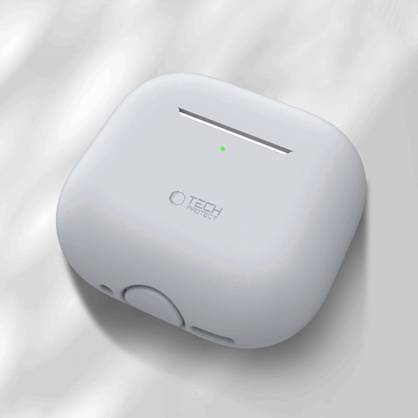 Tech-Protect AirPods 4 Skal Silikon - Crayon Grå Grå