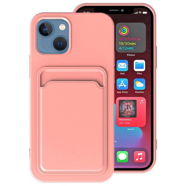 iPhone 13 Mini -kotelo korttipaikalla - vaaleanpunainen Pink