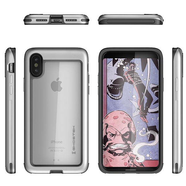 Ghostek Atmoic Slim Skal till Apple iPhone XS / X - Silver Silver