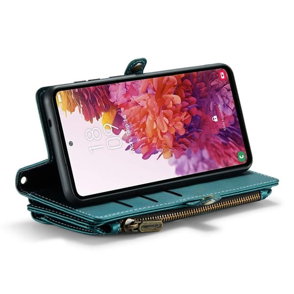 CASEME Plånboksfodral Konstläder för Samsung Galaxy S20 FE - Grön