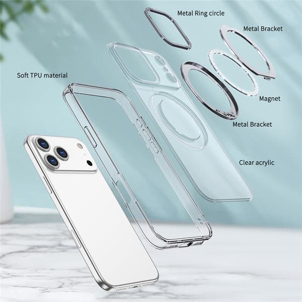 Mobilskal till iPhone 17 Pro Max MagSafe Kickstand - Transparent Transparent