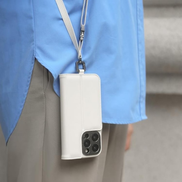 Moshi iPhone 15 Plånboksfodral Magsafe - Äggtoddy Vit