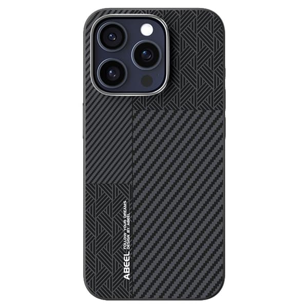 ABEEL Mobilskal till iPhone 13 Pro Max PC TPU Aluminium PU Läder Textur 1