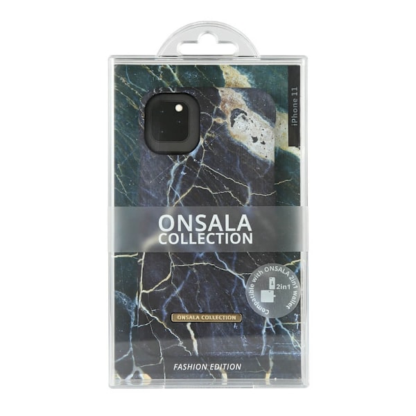 ONSALA Mobilskal Soft Black Galaxy Marble iPhone 11 Mönster