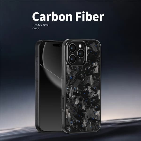 Mobilskal till iPhone 16 Pro Max MagSafe Aramid Fiber Large Texture - Blå Blå