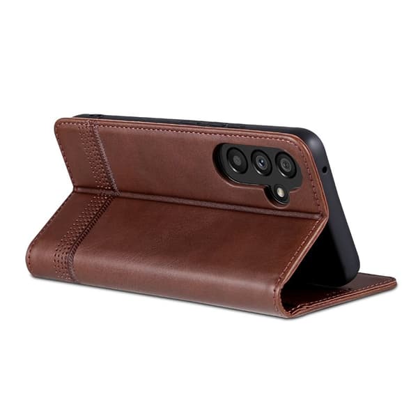 AZNS Samsung Galaxy S23 FE Plånboksfodral Flip Konstläder - Brun