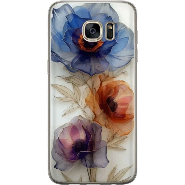 Mobilcover til Samsung Galaxy S7 edge med Silke blomster