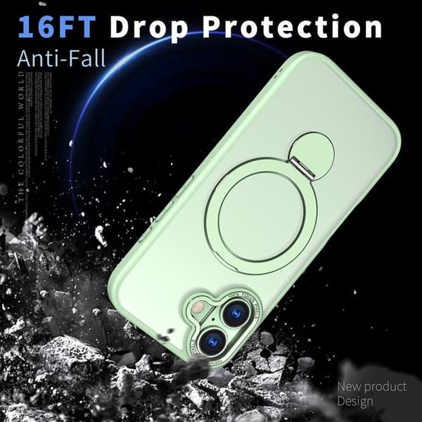 Mobilskal till iPhone 17 MagSafe Rotating Kickstand Grön