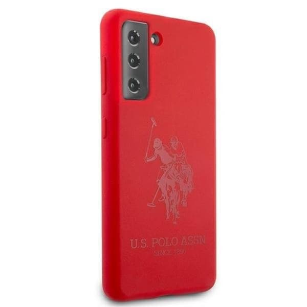 US Polo Silicone On Tone Taske til Galaxy S21 Plus - Rød Red