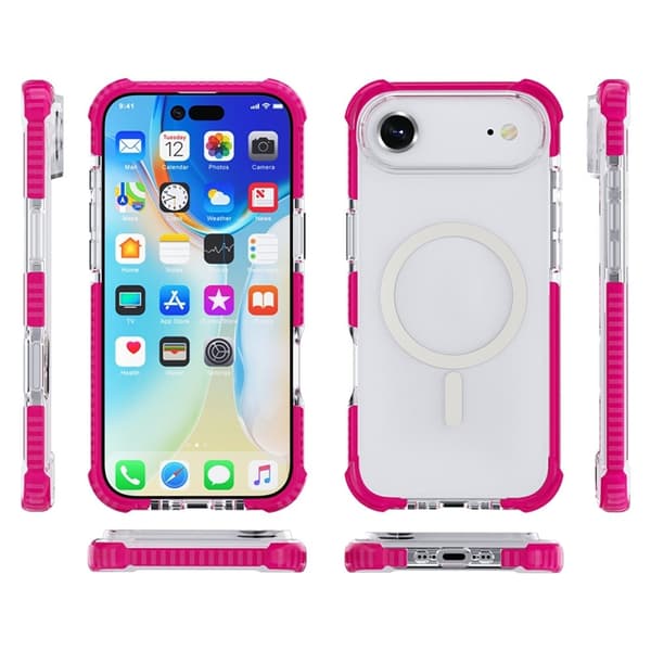 Mobilskal till iPhone Air MagSafe Förstärkta Hörn Acrylic - Rosa Rosa