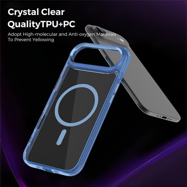 Mobilskal till iPhone Air MagSafe TPU+PC Transparent - Blå Blå
