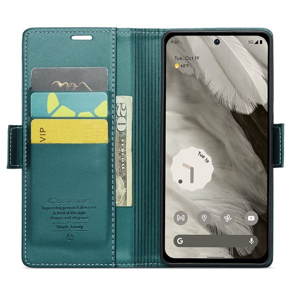 CASEME Plånboksfodral Konstläder till Google Pixel 8 - Grön