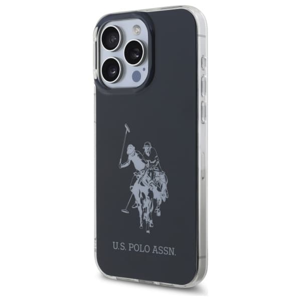 US Polo Mobilskal till iPhone 15 Pro Max Shiny Big Logo - Svart