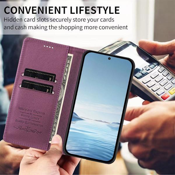 Plånboksfodral för Samsung Galaxy S26 Plus Konstläder RFID - Lila