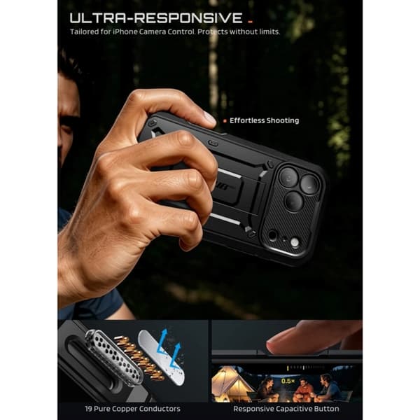 Supcase Mobilskal För iPhone 18 Pro/17 Pro Unicorn Beetle  Pro - Svart Svart