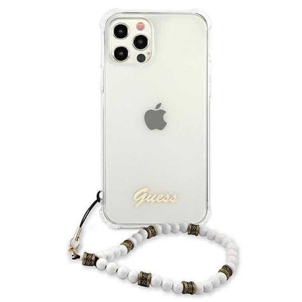 Guess Skal iPhone 12 & 12 Pro Vit Pearl - Transparent Vit