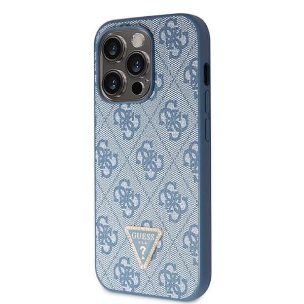 Guess Mobilskal till iPhone 15 Pro Crossbody Metall Logo - Blå Blå