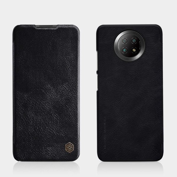Nillkin Qin nahkakotelo Xiaomi Redmi Note 9T 5G - musta Black