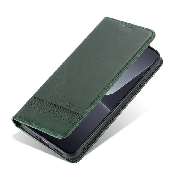 AZNS Xiaomi 13 5G Flip Plånboksfodral Konstläder - Grön